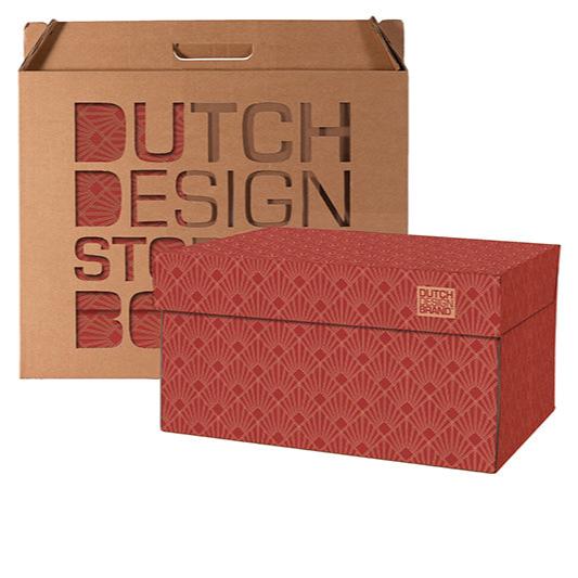 Art Deco Velvet Red Storage Box Classic B2B